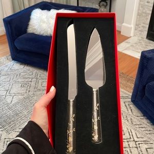 Kate Spade Lenox - Gardener Street stainless steel 2 piece dessert set in box